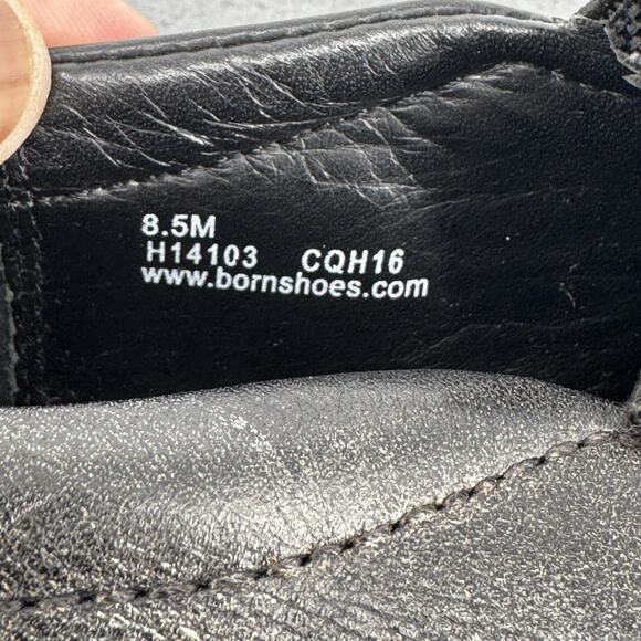 Born Omaha Distressed Black Brown Leather Slip On Loafers Men‎ 8.5 Casual